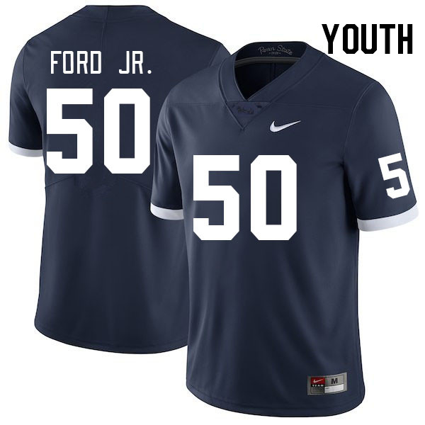 Youth #50 Alonzo Ford Jr. Penn State Nittany Lions College Football Jerseys Stitched Sale-Retro